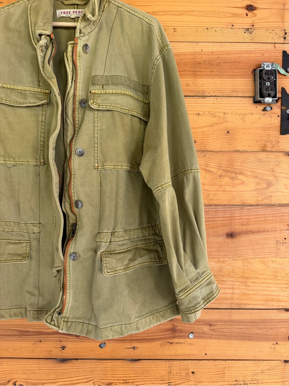 Free People Olive Green Utility Jacket - Picture 4 of 11
